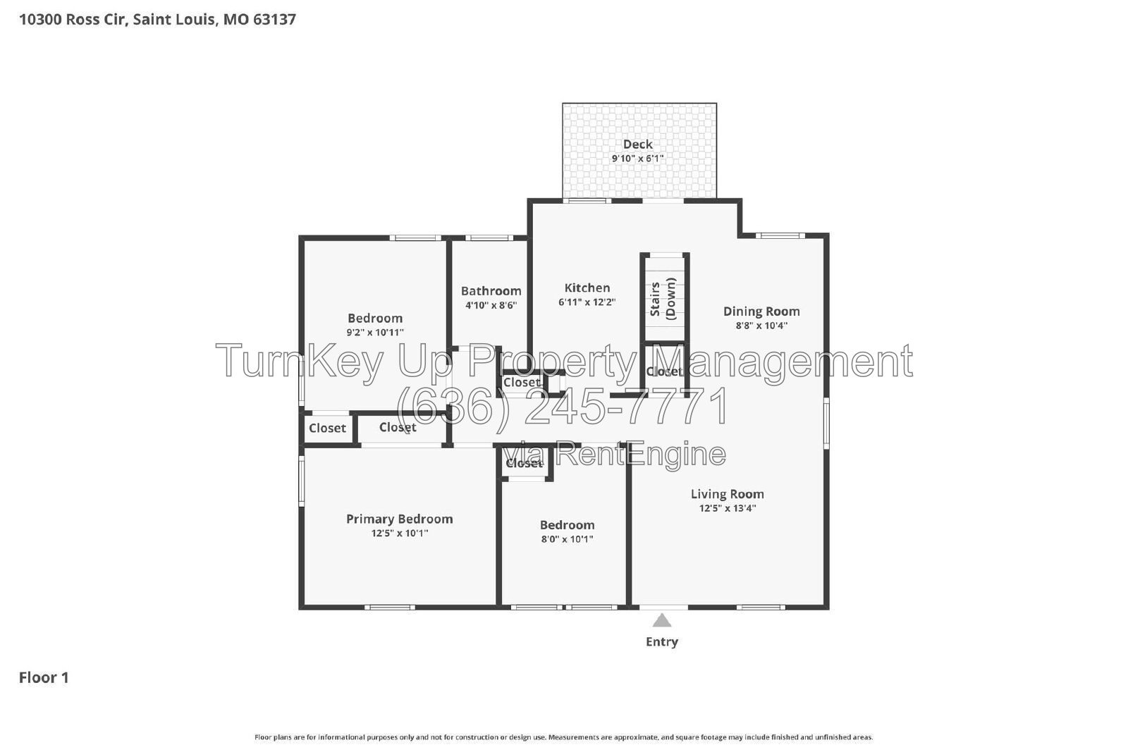 Move-In Ready 3-Bedroom Home at 10300 Ross Circle, St. Louis – Section 8 Welcome! property image