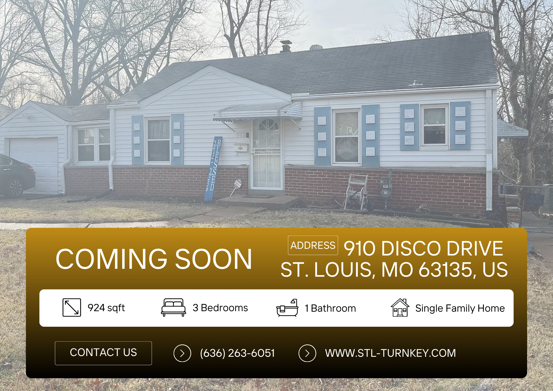 COMING SOON: 910 Disco Drive, St. Louis, MO 63135