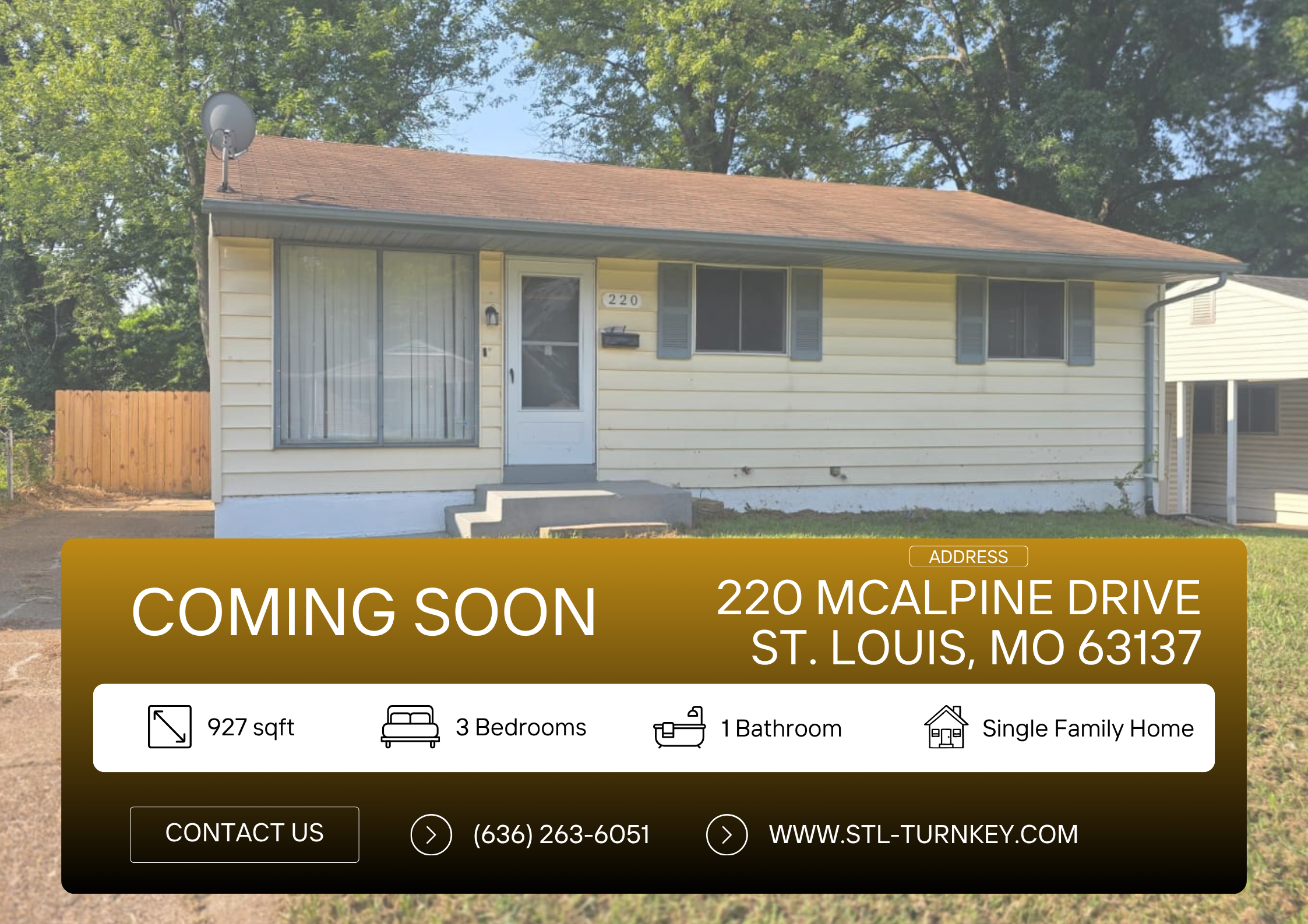 COMING SOON: 220 Mcalpine Drive St. Louis, MO 63137