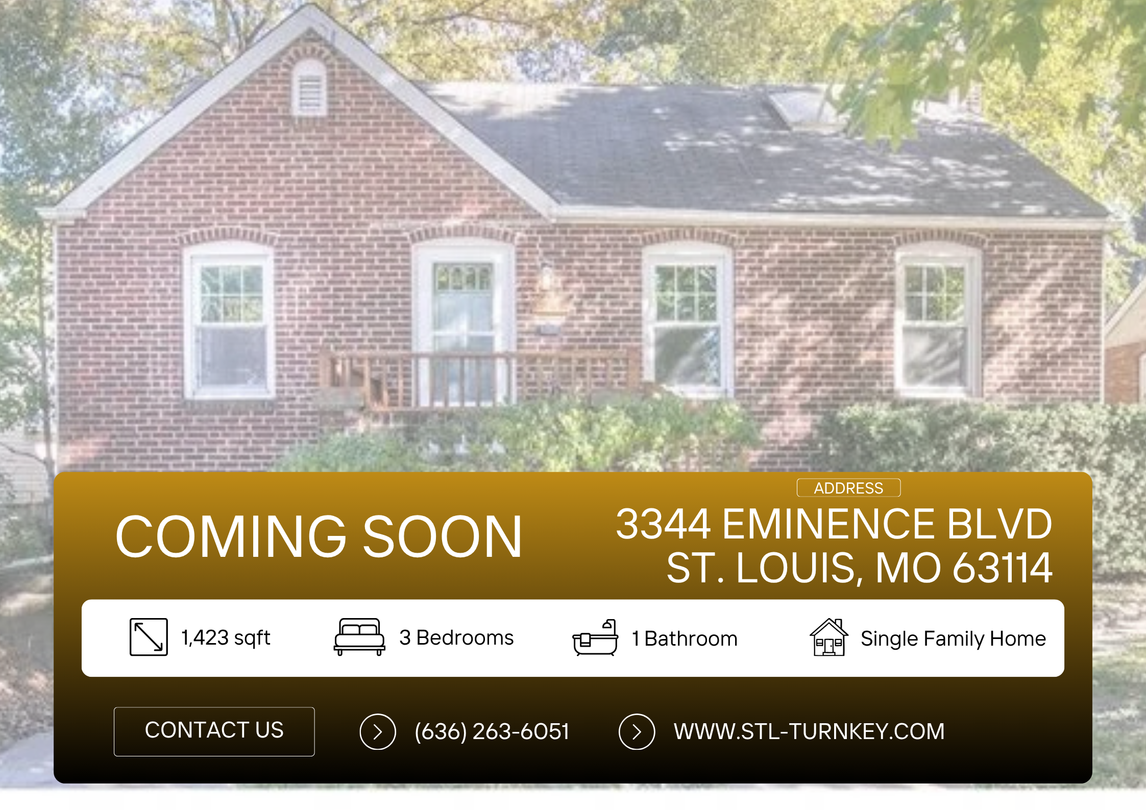 COMING SOON: 3344 Eminence Blvd St. Louis, MO 63114