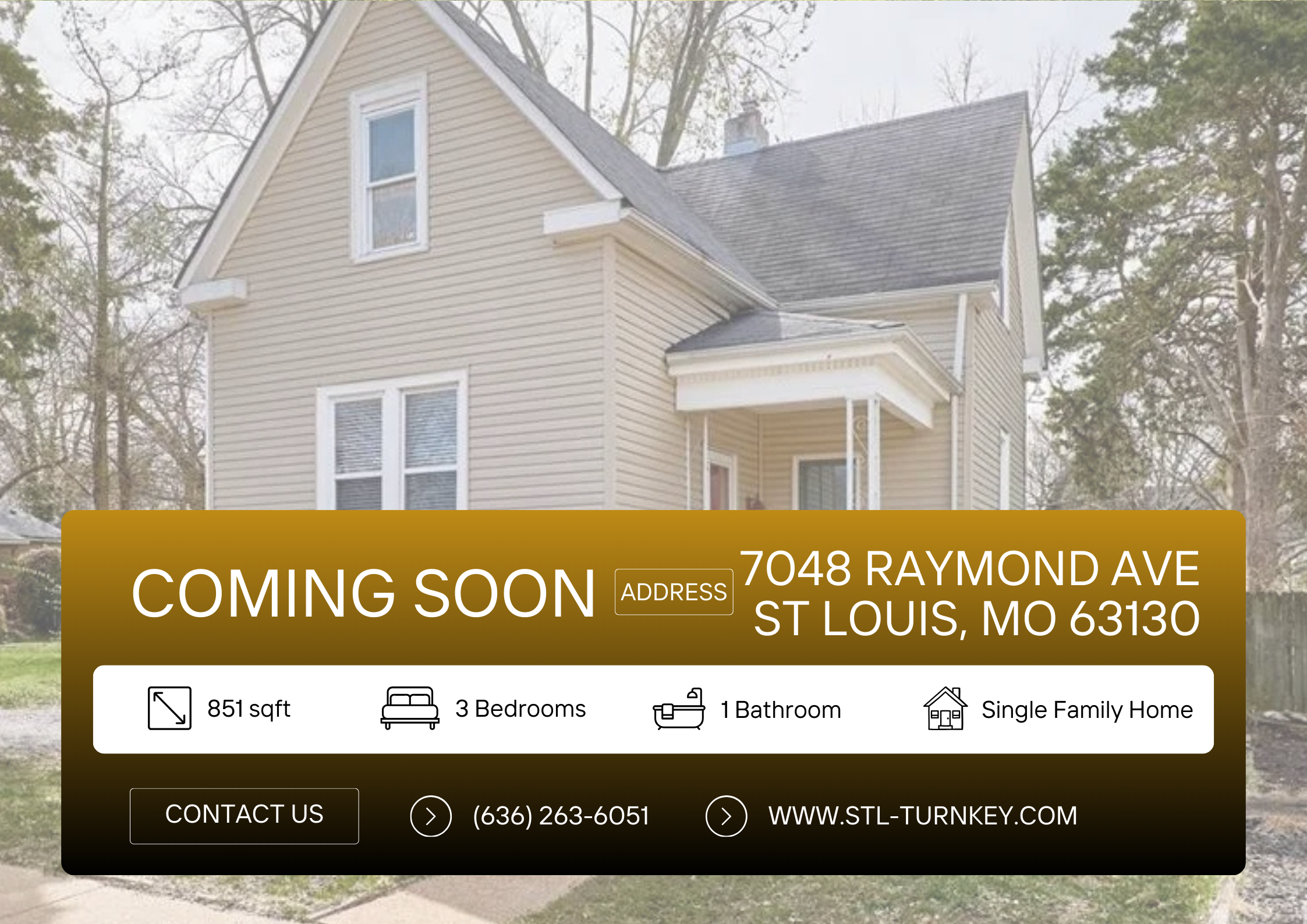 COMING SOON: 7048 Raymond Ave St Louis, MO 63130