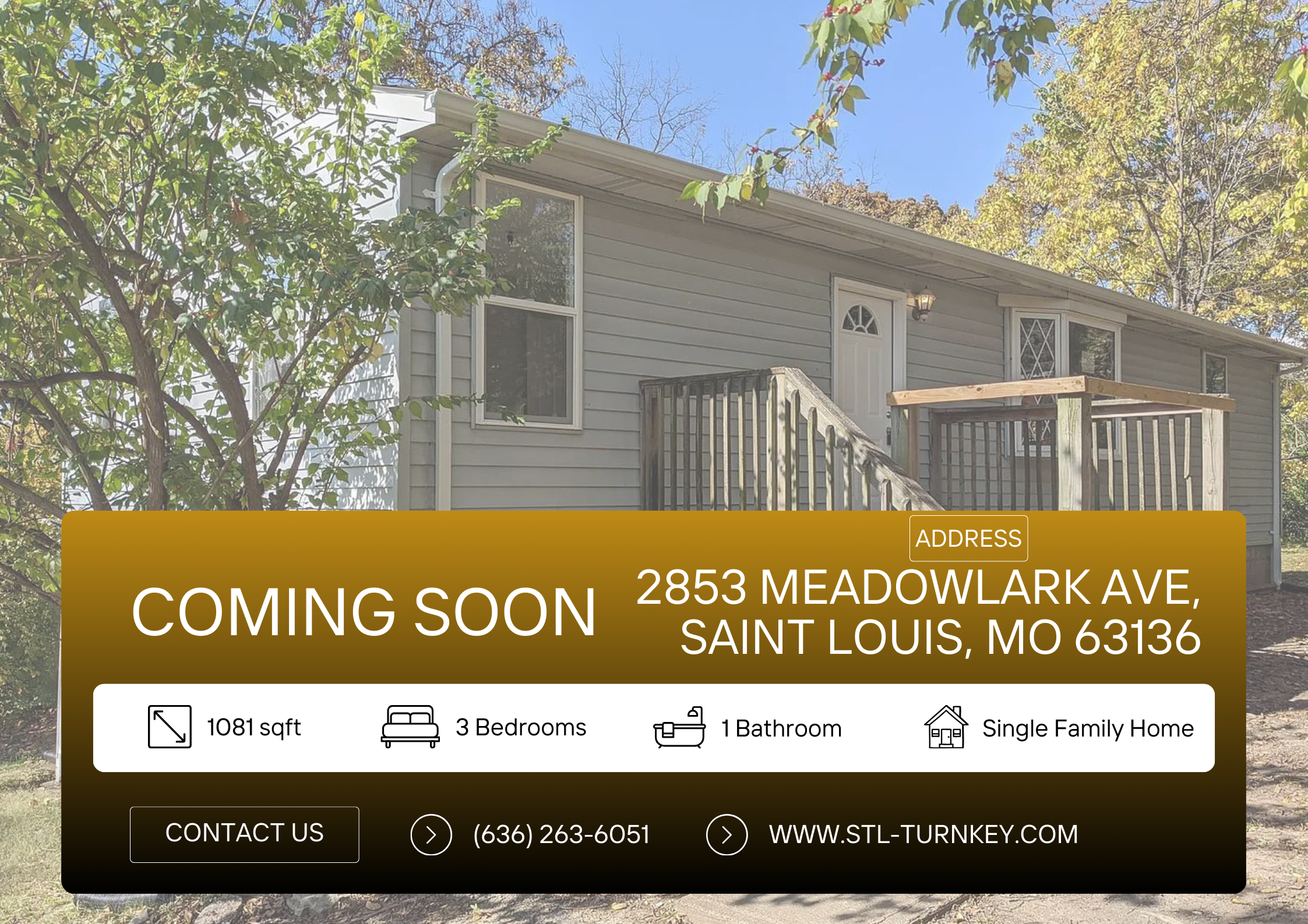 COMING SOON: 2853 Meadowlark Ave, Saint Louis, MO 63136